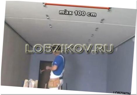 Монтаж подвесного потолка из гипсокартона