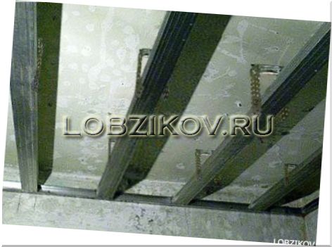 Монтаж подвесного потолка из гипсокартона