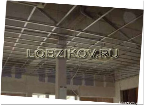 Монтаж подвесного потолка из гипсокартона