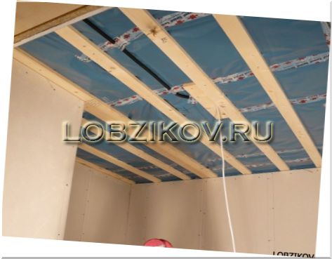 Монтаж подвесного потолка из гипсокартона