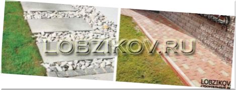 Отмостка с покрытием из плитки
