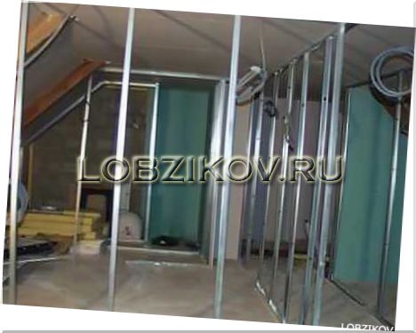 монтаж каркаса под гипсокартон