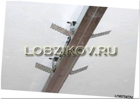 Монтаж потолочного профиля