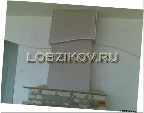 Обшивка камина гипсокартоном
