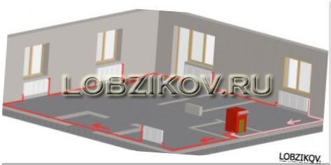 Система однотрубного отопления с принудительной циркуляцией