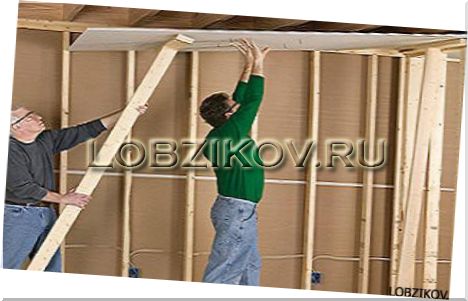 Установка гипсокартона на каркас из дерева