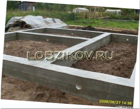 Заливка ленточного фундамента