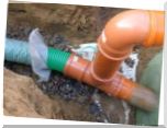 Монтаж наружной канализации (укладка канализационных труб в траншеи)